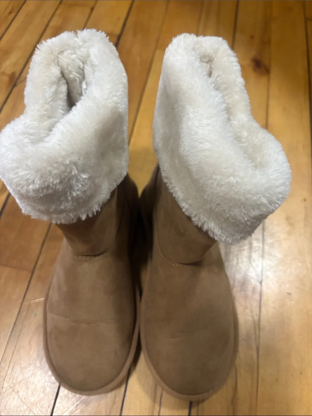 Thereabouts Girls Faux-Shearling Pom-Pom Boots, Size 13M